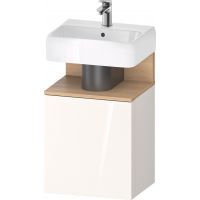 Duravit Qatego szafka 44 cm podumywalkowa wisząca prawa biały połysk/jasne drewno QA4076R30220000