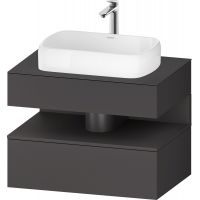 Duravit Qatego szafka 80 cm podumywalkowa wisząca grafit mat QA4730049490010