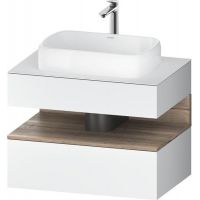 Duravit Qatego szafka 80 cm podumywalkowa wisząca biały mat/dąb QA4730055180000