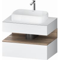 Duravit Qatego szafka 80 cm podumywalkowa wisząca biały mat/dąb QA4730055180010