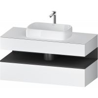 Duravit Qatego szafka 120 cm podumywalkowa wisząca biały mat/grafit QA4732049180010