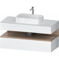 Duravit Qatego szafka 120 cm podumywalkowa wisząca biały mat/dąb QA4732055180010