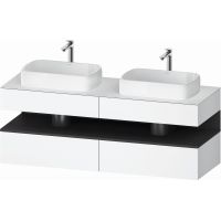 Duravit Qatego szafka 160 cm podumywalkowa wisząca biały mat/grafit QA4779049180010