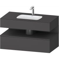 Duravit Qatego umywalka z szafką 100 cm zestaw meblowy grafit mat QA4786049490010