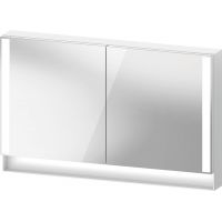Duravit Qatego szafka 120 cm lustrzana wisząca z oświetleniem LED biały mat QA7153018181010