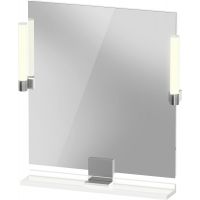 Duravit Sivida lustro 65x65 cm kwadratowe z oświetleniem biały-chrom SV7421010220000