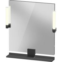 Duravit Sivida lustro 65x65 cm prostokątne z oświetleniem czarny-grafit SV74210BD490000