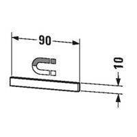 Duravit pasek magnetyczny chrom UV970900000