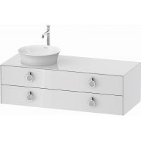 Duravit White Tulip szafka 130 cm podumywalkowa wisząca lewa biały wysoki połysk WT4992L8585
