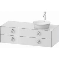 Duravit White Tulip szafka 130 cm podumywalkowa wisząca prawa biały wysoki połysk WT4992R8585