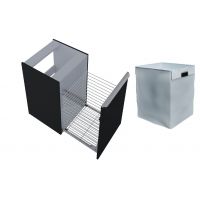 Zestaw Elita Lofty komoda 50 cm wisząca z wkładem do kosza czarny mat (RE080500027160, RE199489000010)