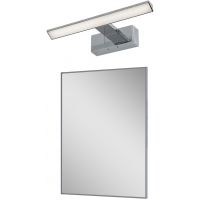 Zestaw Elita lustro 60x80 cm prostokątne z kinkietem Rabalux Loric 1x6 W chrom (RE060600020040, 75023)