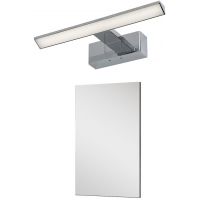 Zestaw Elita Sote lustro 40x70 cm prostokątne z kinkietem Rabalux Loric 1x6 W chrom (RE062947000010, 75023)