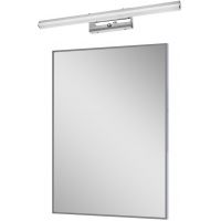 Zestaw Elita lustro 60x80 cm prostokątne z kinkietem Rabalux Turgon 1x13W chrom (RE060600020040, 75016)