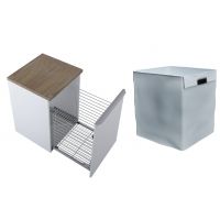 Zestaw Elita Lofty komoda 50 cm wisząca z wkładem do kosza biała (RE080500028060, RE199489000010)