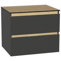 Zestaw Excellent Tuto 2.0 szafka 60 cm podumywalkowa wisząca z blatem szary-dąb MLEX.2172.K.60.01BL.GRGR