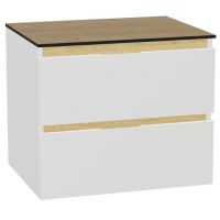 Zestaw Excellent Tuto 2.0 szafka 60 cm podumywalkowa wisząca z blatem biały-dąb MLEX.2172.K.60.01BL.WHWH