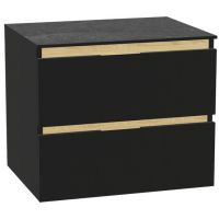 Zestaw Excellent Tuto 2.0 szafka 60 cm podumywalkowa wisząca z blatem czarny-dąb-grafit MLEX.2172.K.60.01MA.BKBK