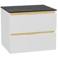 Zestaw Excellent Tuto 2.0 szafka 60 cm podumywalkowa wisząca z blatem biały-dąb-grafit MLEX.2172.K.60.01MA.WHWH