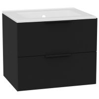 Zestaw Excellent Tuto 2.0 szafka 60 cm podumywalkowa wisząca z umywalką As czarny/biały MLEX.2172.K.60.0236.BKBK