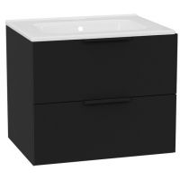 Zestaw Excellent Tuto 2.0 szafka 60 cm podumywalkowa wisząca z umywalką Pik czarny/biały MLEX.2172.K.60.0265.BKBK