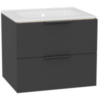 Zestaw Excellent Tuto 2.0 szafka 60 cm podumywalkowa wisząca z umywalką Pik szary/biały MLEX.2172.K.60.0265.GRGR