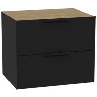 Zestaw Excellent Tuto 2.0 szafka 60 cm podumywalkowa wisząca z blatem czarny-dąb MLEX.2172.K.60.02BL.BKBK