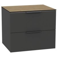 Zestaw Excellent Tuto 2.0 szafka 60 cm podumywalkowa wisząca z blatem szary-dąb MLEX.2172.K.60.02BL.GRGR