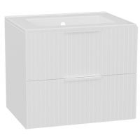 Zestaw Excellent Tuto 2.0 szafka 60 cm podumywalkowa wisząca z umywalką As biały MLEX.2172.K.60.0336.WHWH