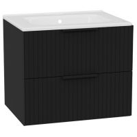 Excellent Tuto 2.0 szafka 60 cm podumywalkowa wisząca z umywalką Pik czarny/biały MLEX.2172.K.60.0365.BKBK