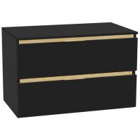 Excellent Tuto 2.0 szafka 80 cm podumywalkowa wisząca z blatem czarny-dąb MLEX.2172.K.80.011B.BKBK