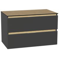 Zestaw Excellent Tuto 2.0 szafka 80 cm podumywalkowa wisząca z blatem szary-dąb MLEX.2172.K.80.01BL.GRGR