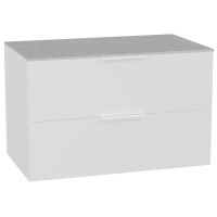 Zestaw Excellent Tuto 2.0 szafka 80 cm podumywalkowa wisząca z blatem biały-szary MLEX.2172.K.80.02SJ.WHWH