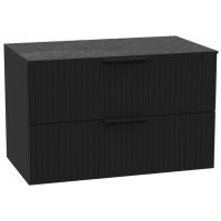 Zestaw Excellent Tuto 2.0 szafka 80 cm podumywalkowa wisząca z blatem czarny-grafit MLEX.2172.K.80.03MA.BKBK