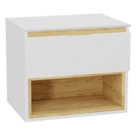 Zestaw Excellent Tuto 2.0 szafka 60 cm podumywalkowa wisząca z blatem biały-dąb MLEX.2171.K.60.011W.WHWH