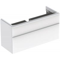 Geberit Smyle Square szafka 118,4 cm podumywalkowa wisząca biały połysk 500.355.00.1