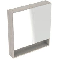 Geberit Selnova Square szafka 80 cm lustrzana wisząca orzech włoski hickory jasny 501.271.00.1