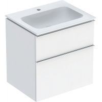 Geberit iCon Set Slim umywalka z szafką 60 cm zestaw meblowy KeraTect biały połysk/chrom 502.331.01.2