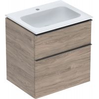 Geberit iCon Set Slim umywalka z szafką 60 cm zestaw meblowy KeraTect orzech hickory/lava mat 502.331.JR.1