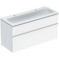 Geberit iCon Set Slim umywalka z szafką 120 cm zestaw meblowy KeraTect biały połysk/chrom 502.334.01.2