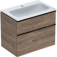 Geberit iCon Set Slim umywalka z szafką 75 cm zestaw meblowy orzech hickory/lava mat 502.336.JR.1