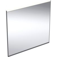 Geberit Option Plus Square lustro 75x70 cm prostokątne z oświetleniem LED czarny mat 502.782.14.1