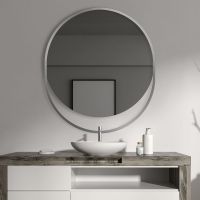 Guarda Ravel lustro 60x75 cm owalne srebrny FOR-RAV-SREBRNY-60X75