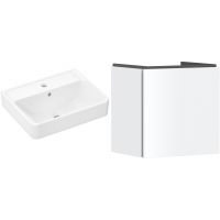 Zestaw Hansgrohe Xanuia Q umywalka z szafką Xilesa E 50 cm biały (54247700, 60131450)