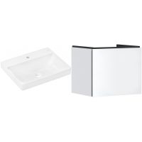 Zestaw Hansgrohe Xelu Q umywalka z szafką Xilesa E 60 cm biały (54253700, 60317450)