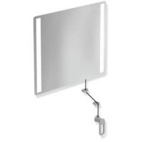 Hewi lustro uchylne 60x54 cm prostokątne z oświetleniem szary kamień 801.01.400 95 