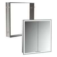 Zestaw Kronenbach Cube 2.0 szafka 60x17x70 cm z lustrem srebro anodowane z ramą montażową KB100204CR-Set