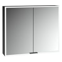 Kronenbach Cube 2.0 szafka 80x17x70 cm z lustrem czarny mat KB100217MB