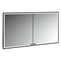 Kronenbach Cube 2.0 szafka 120x17x70 cm z lustrem wpuszczana czarny mat KB100227MB