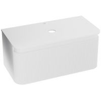 LaVita Vermont szafka z blatem 100x52x42 cm podumywalkowa wisząca biała/stone white